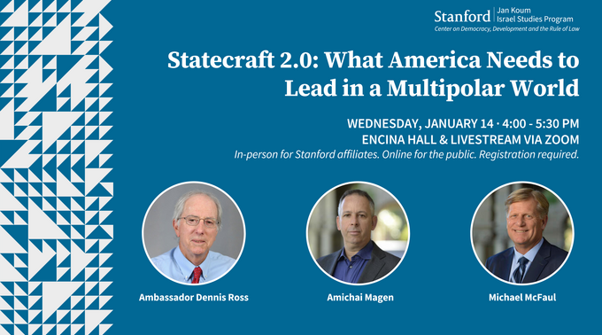 Book Talk with Ambassador Dennis Ross — Statecraft 2.0: What